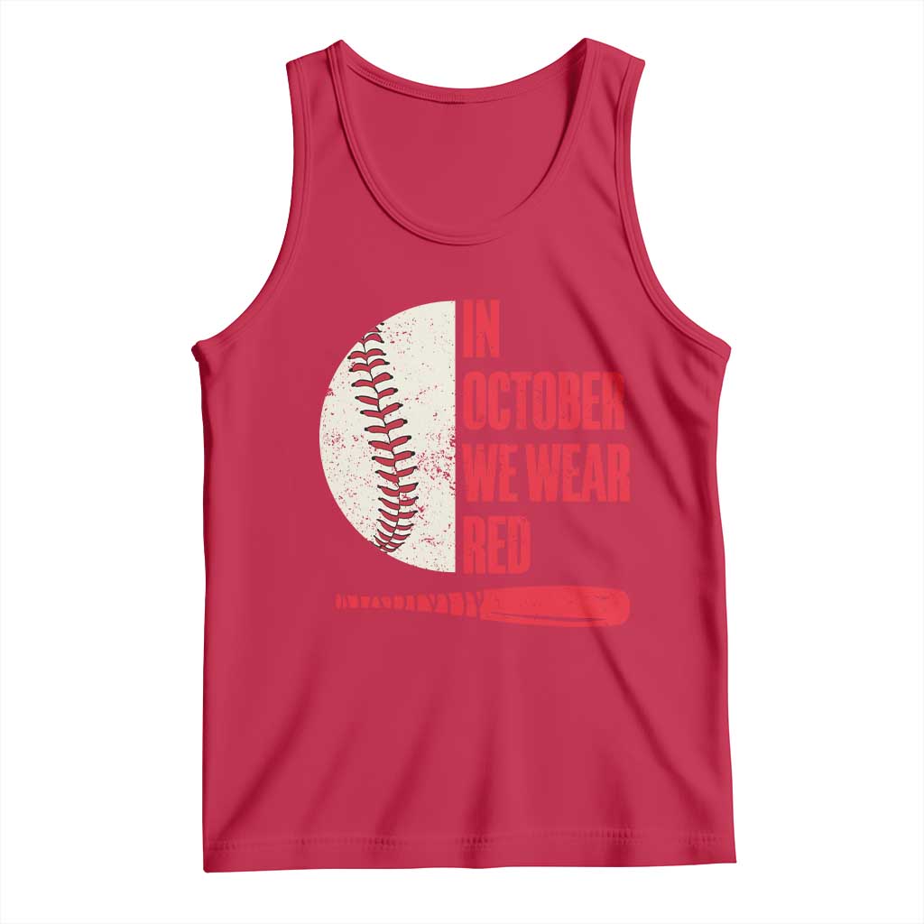 Red October Phillies Tank Top Retro Philadelphia Baseball Fan TS10 Red Print Your Wear