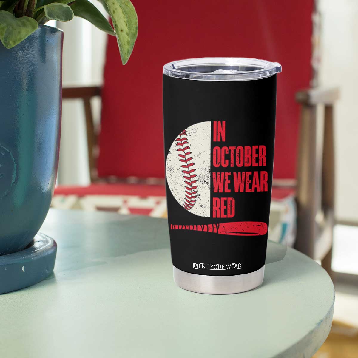 Red October Phillies Tumbler Cup Retro Philadelphia Baseball Fan TS10 Print Your Wear