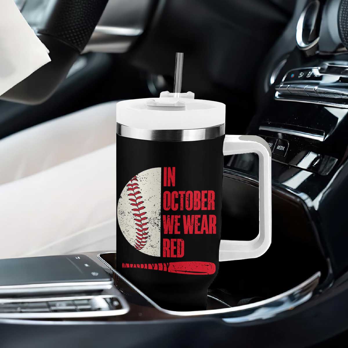 Red October Philly Tumbler With Handle Retro Philadelphia Baseball Fan TS10 Print Your Wear