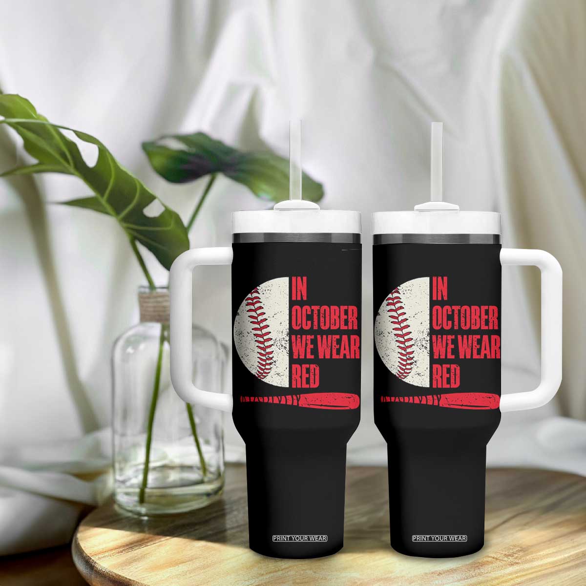 Red October Phillies Tumbler With Handle Retro Philadelphia Baseball Fan TS10 Print Your Wear