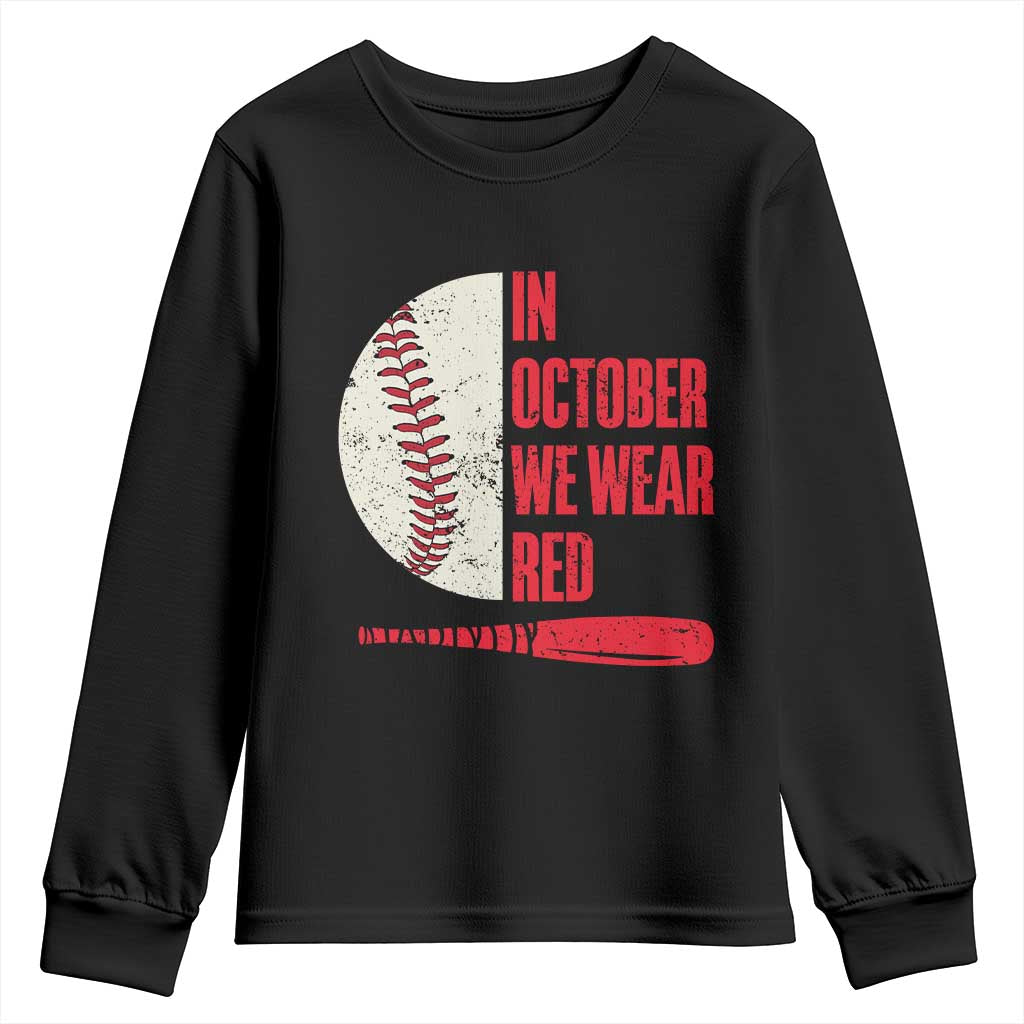Red October Phillies Youth Sweatshirt Retro Philadelphia Baseball Fan TS10 Black Print Your Wear