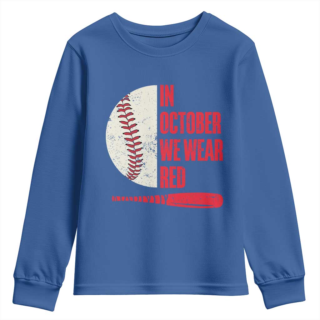 Red October Philly Youth Sweatshirt Retro Philadelphia Baseball Fan TS10 Royal Blue Print Your Wear