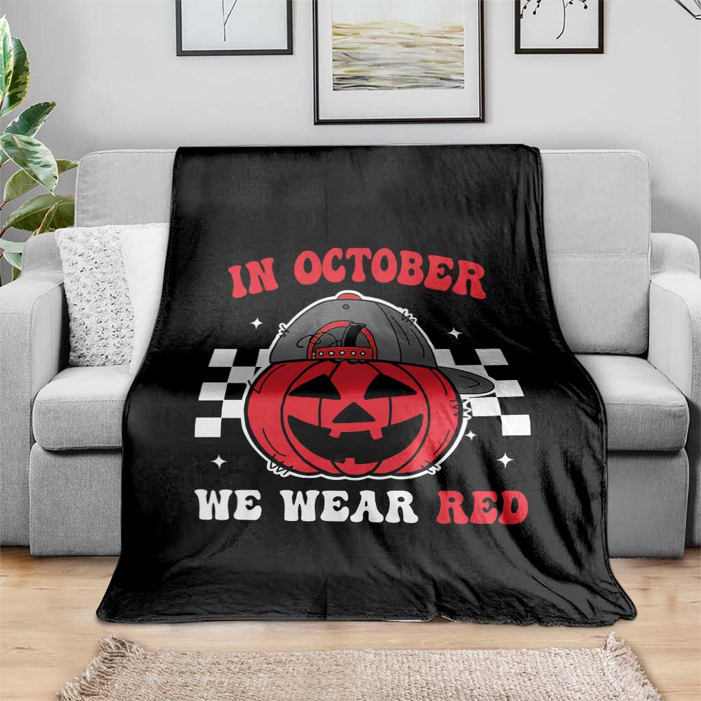 Red October Halloween Throw Blanket Vintage Philadelphia Baseball Fan Jackolantern Pumpkin TS10 Print Your Wear