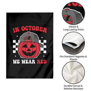 Red October Halloween Garden Flag Vintage Philadelphia Baseball Fan Jackolantern Pumpkin TS10 Print Your Wear