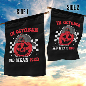 Red October Halloween Garden Flag Vintage Philadelphia Baseball Fan Jackolantern Pumpkin TS10 Print Your Wear