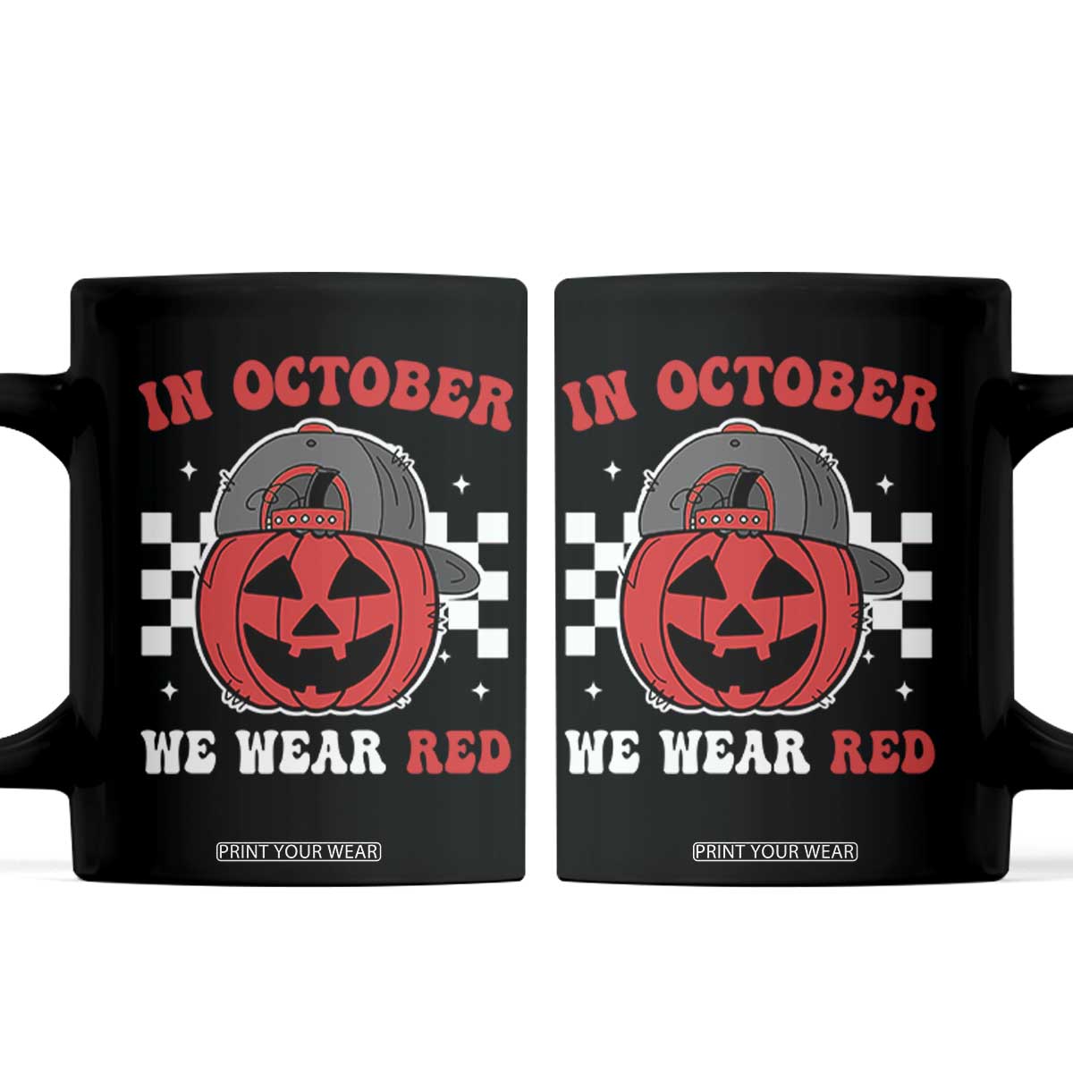 Red October Halloween Coffee Mug Vintage Philadelphia Baseball Fan Jackolantern Pumpkin TS10 Black Print Your Wear