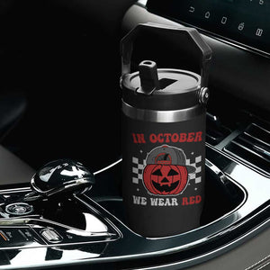 Red October Halloween Flip Straw Tumbler Vintage Philadelphia Baseball Fan Jackolantern Pumpkin TS10 Print Your Wear