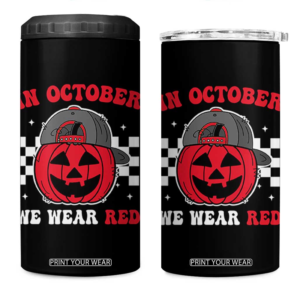 Red October Halloween 4 in 1 Can Cooler Tumbler Vintage Philadelphia Baseball Fan Jackolantern Pumpkin TS10 One Size: 16 oz Black Print Your Wear