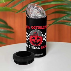 Red October Halloween 4 in 1 Can Cooler Tumbler Vintage Philadelphia Baseball Fan Jackolantern Pumpkin TS10 Print Your Wear