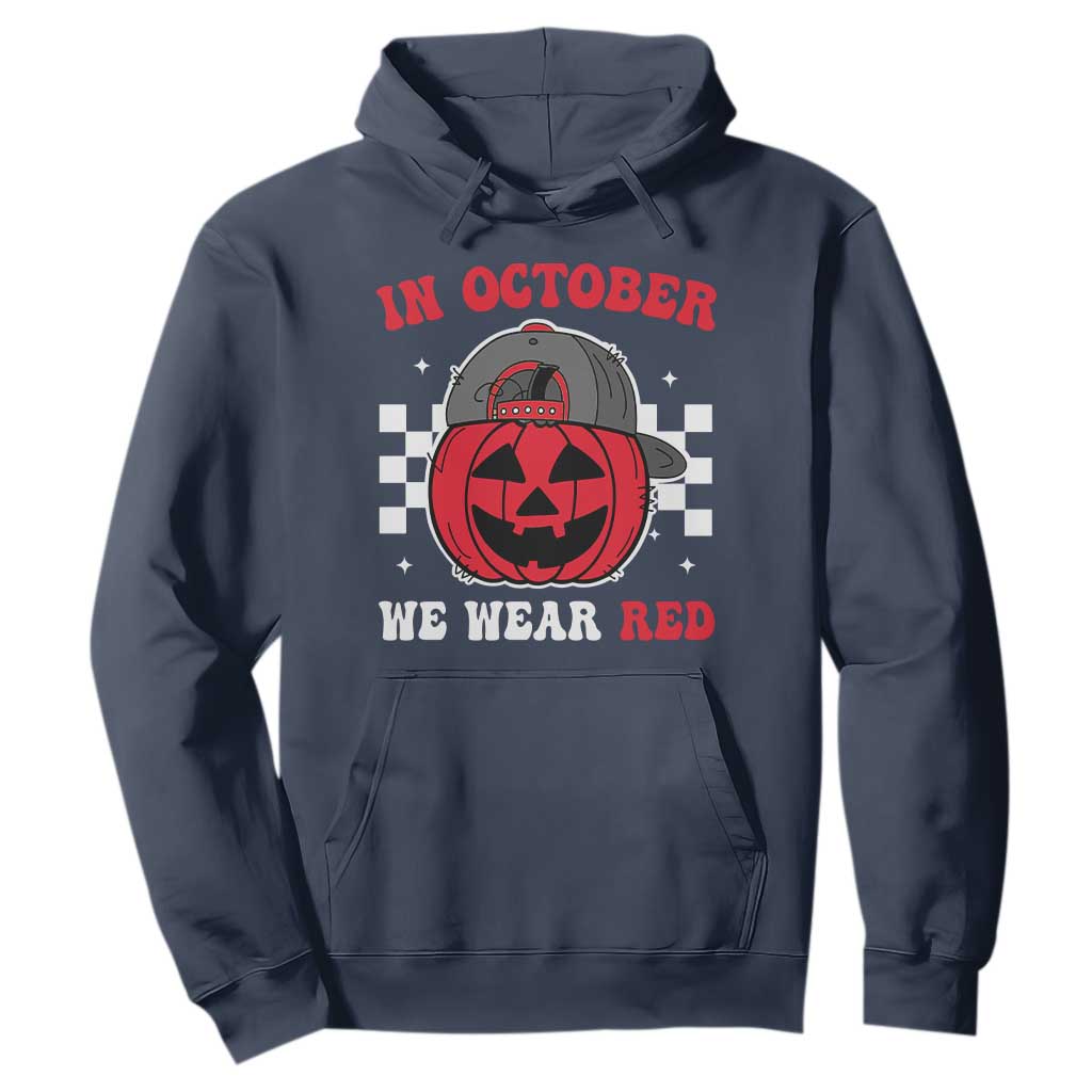Red October Halloween Hoodie Vintage Philadelphia Baseball Fan Jackolantern Pumpkin TS10 Navy Print Your Wear