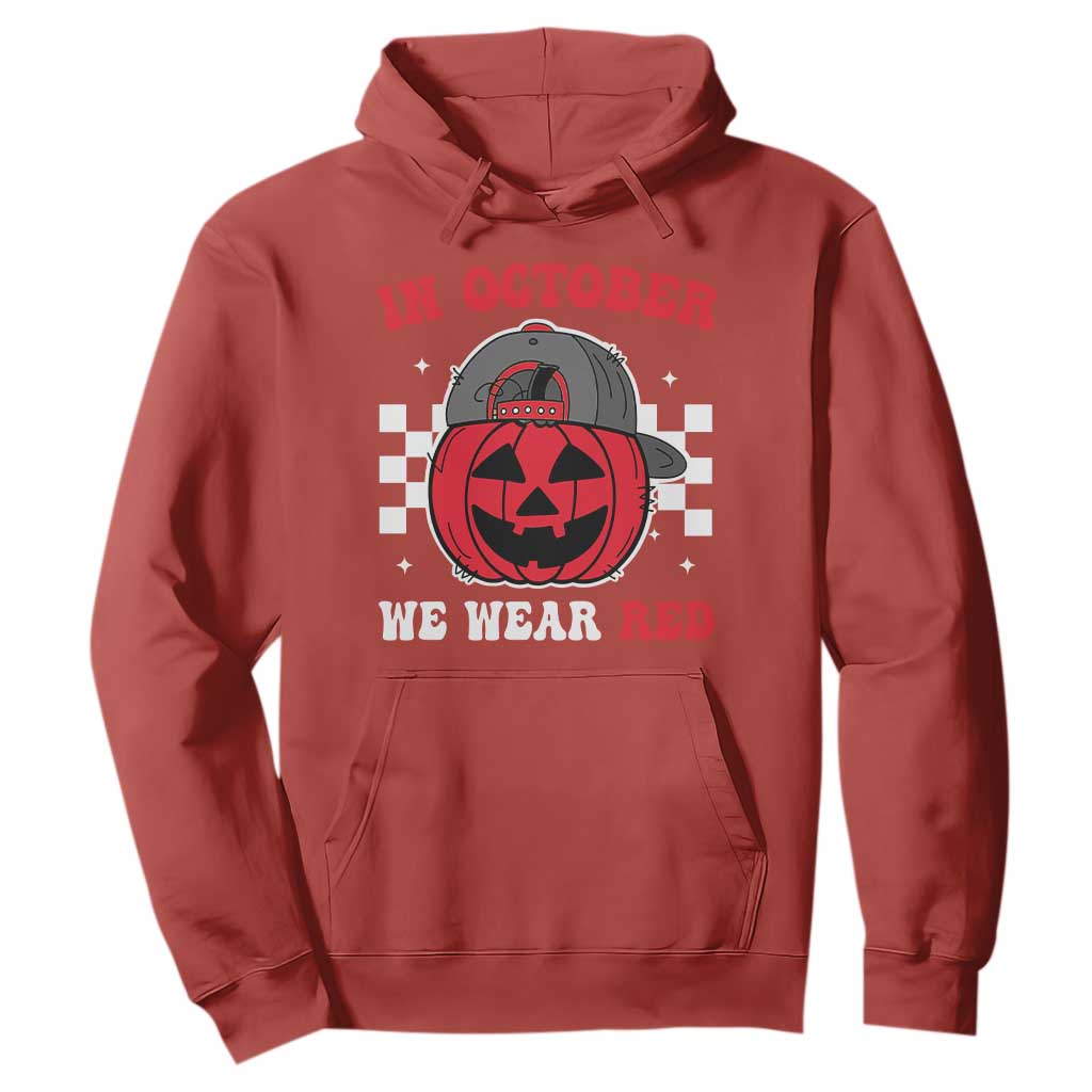 Red October Halloween Hoodie Vintage Philadelphia Baseball Fan Jackolantern Pumpkin TS10 Red Print Your Wear