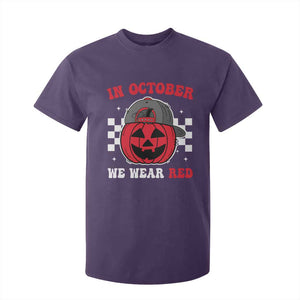 Red October Halloween T Shirt For Kid Vintage Philadelphia Baseball Fan Jackolantern Pumpkin TS10 Purple Print Your Wear