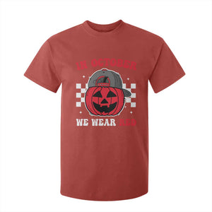 Red October Halloween T Shirt For Kid Vintage Philadelphia Baseball Fan Jackolantern Pumpkin TS10 Red Print Your Wear
