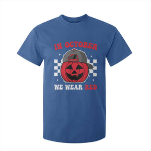 Red October Halloween T Shirt For Kid Vintage Philadelphia Baseball Fan Jackolantern Pumpkin TS10 Royal Blue Print Your Wear