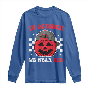 Red October Halloween Long Sleeve Shirt Vintage Philadelphia Baseball Fan Jackolantern Pumpkin TS10 Royal Blue Print Your Wear
