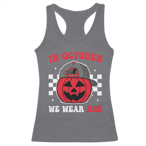 Red October Halloween Racerback Tank Top Vintage Philadelphia Baseball Fan Jackolantern Pumpkin TS10 Charcoal Print Your Wear