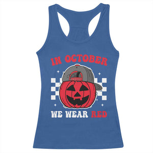 Red October Halloween Racerback Tank Top Vintage Philadelphia Baseball Fan Jackolantern Pumpkin TS10 Royal Blue Print Your Wear