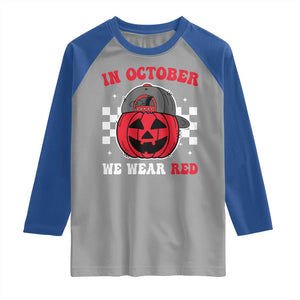 Red October Halloween Raglan Shirt Vintage Philadelphia Baseball Fan Jackolantern Pumpkin TS10 Sport Gray Royal Print Your Wear