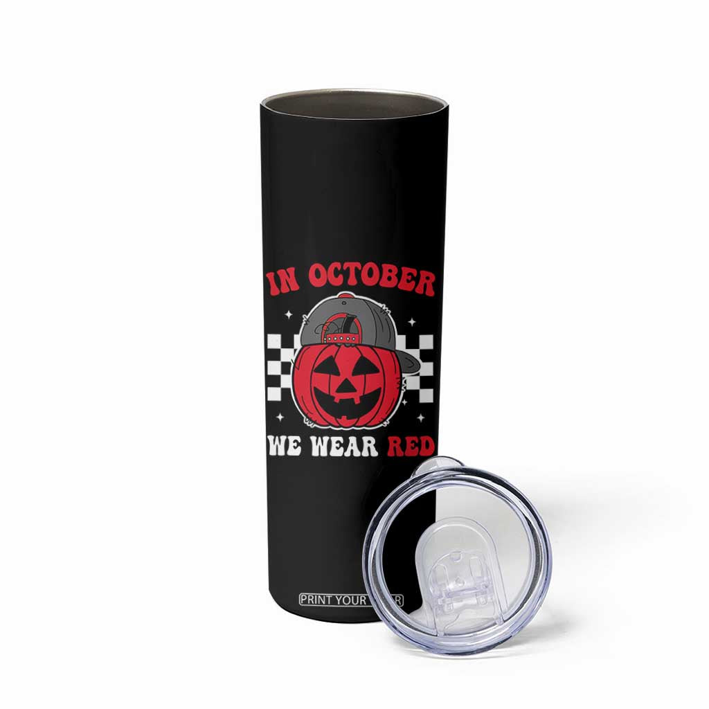 Red October Halloween Skinny Tumbler Vintage Philadelphia Baseball Fan Jackolantern Pumpkin TS10 Print Your Wear