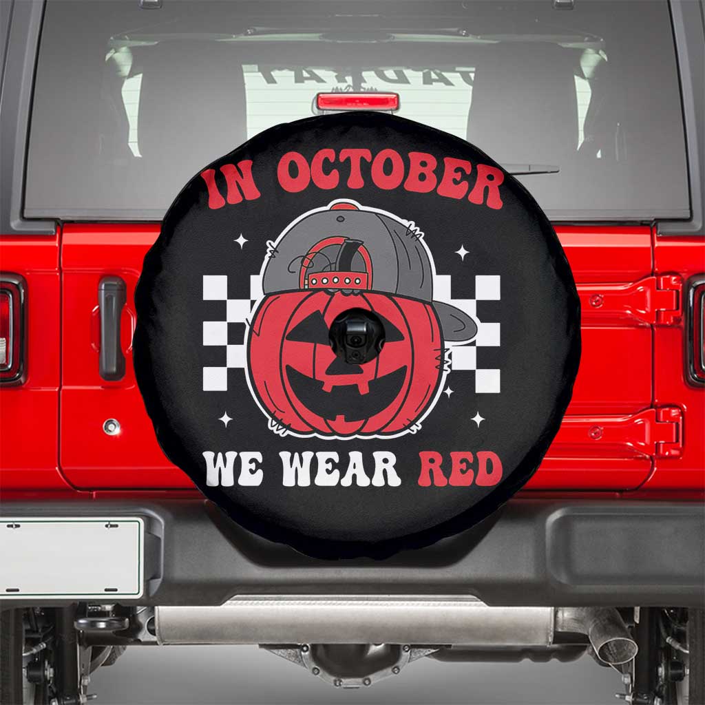 Red October Halloween Spare Tire Cover Vintage Philadelphia Baseball Fan Jackolantern Pumpkin TS10 Black Print Your Wear