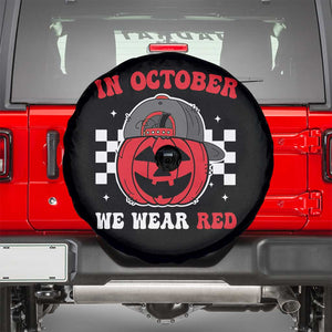 Red October Halloween Spare Tire Cover Vintage Philadelphia Baseball Fan Jackolantern Pumpkin TS10 Black Print Your Wear