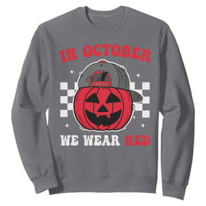 Red October Halloween Sweatshirt Vintage Philadelphia Baseball Fan Jackolantern Pumpkin TS10 Charcoal Print Your Wear