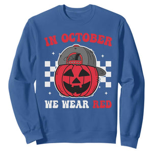 Red October Halloween Sweatshirt Vintage Philadelphia Baseball Fan Jackolantern Pumpkin TS10 Royal Blue Print Your Wear