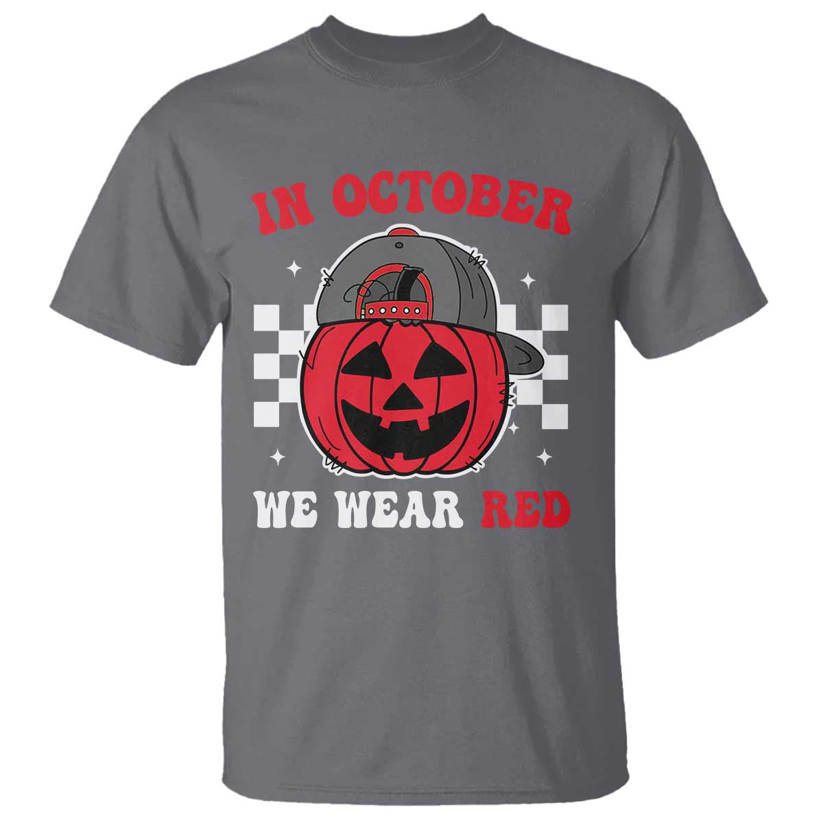 Red October Halloween T Shirt Vintage Philadelphia Baseball Fan Jackolantern Pumpkin TS10 Charcoal Print Your Wear