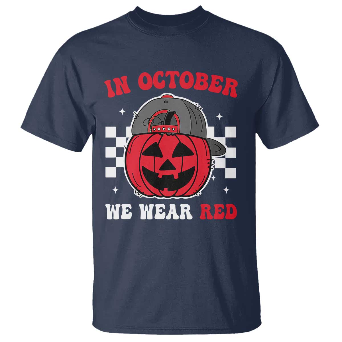 Red October Halloween T Shirt Vintage Philadelphia Baseball Fan Jackolantern Pumpkin TS10 Navy Print Your Wear
