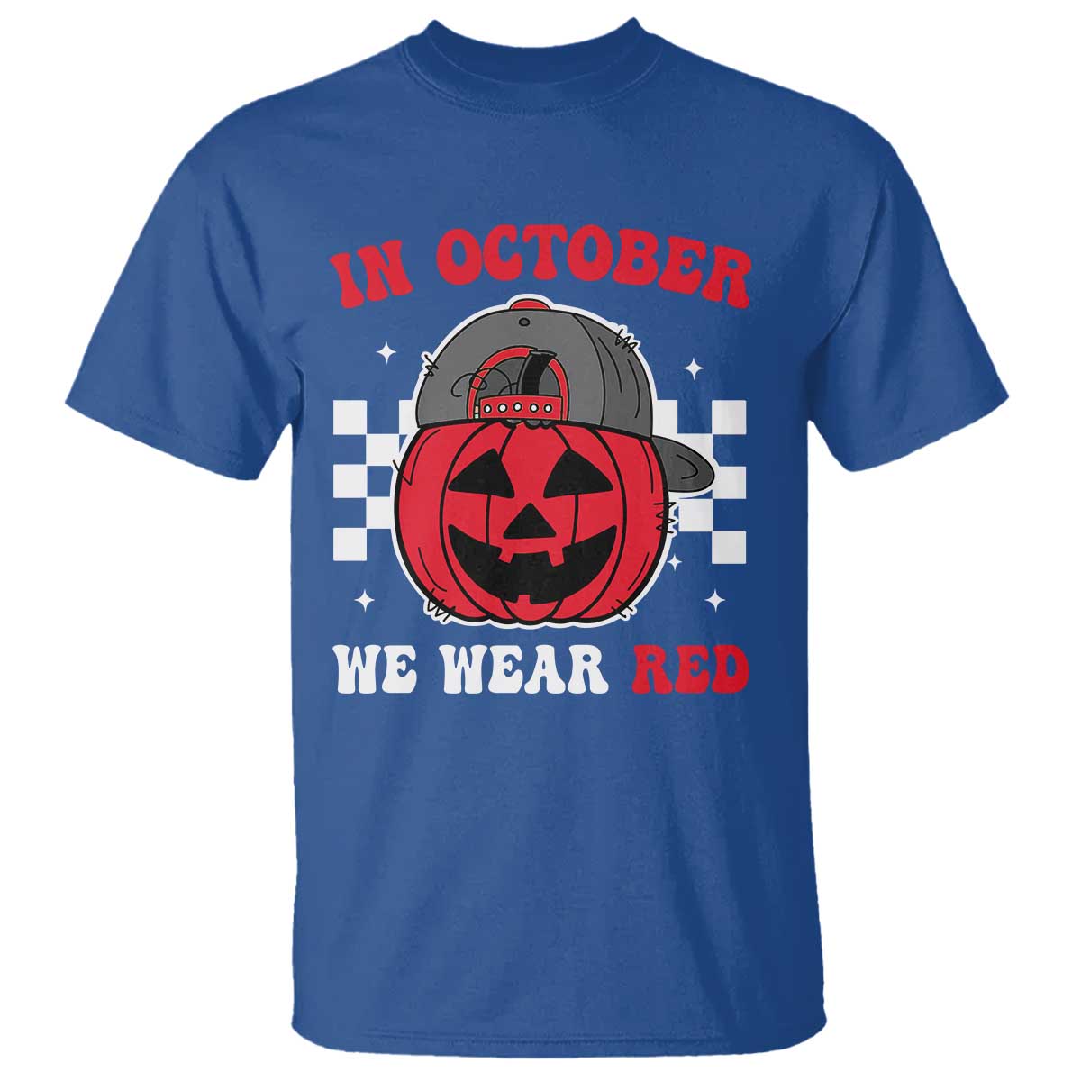 Red October Halloween T Shirt Vintage Philadelphia Baseball Fan Jackolantern Pumpkin TS10 Royal Blue Print Your Wear