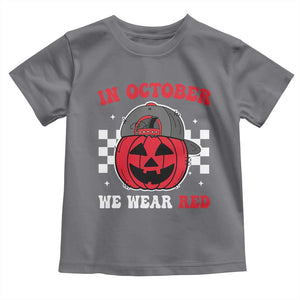 Red October Halloween Toddler T Shirt Vintage Philadelphia Baseball Fan Jackolantern Pumpkin TS10 Charcoal Print Your Wear