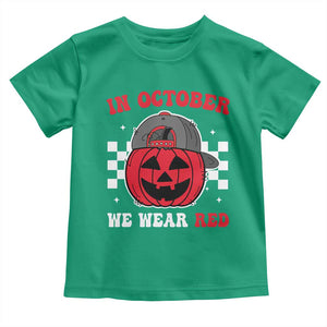 Red October Halloween Toddler T Shirt Vintage Philadelphia Baseball Fan Jackolantern Pumpkin TS10 Irish Green Print Your Wear