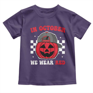 Red October Halloween Toddler T Shirt Vintage Philadelphia Baseball Fan Jackolantern Pumpkin TS10 Purple Print Your Wear