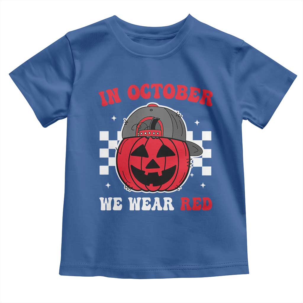 Red October Halloween Toddler T Shirt Vintage Philadelphia Baseball Fan Jackolantern Pumpkin TS10 Royal Blue Print Your Wear