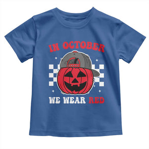 Red October Halloween Toddler T Shirt Vintage Philadelphia Baseball Fan Jackolantern Pumpkin TS10 Royal Blue Print Your Wear