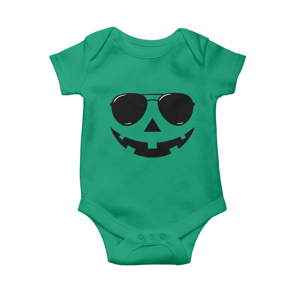 Pumpkin Face Baby Onesie Vintage Jack o Lantern Jackolantern Spooky Season Halloween TS10 Irish Green Print Your Wear