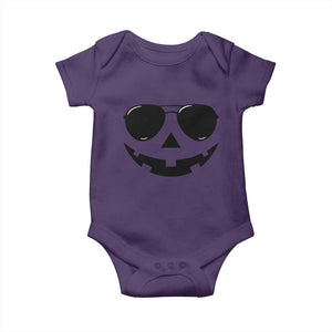 Pumpkin Face Baby Onesie Vintage Jack o Lantern Jackolantern Spooky Season Halloween TS10 Purple Print Your Wear