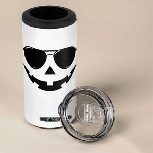 Pumpkin Face 4 in 1 Can Cooler Tumbler Vintage Jack o Lantern Jackolantern Spooky Season Halloween TS10 Print Your Wear