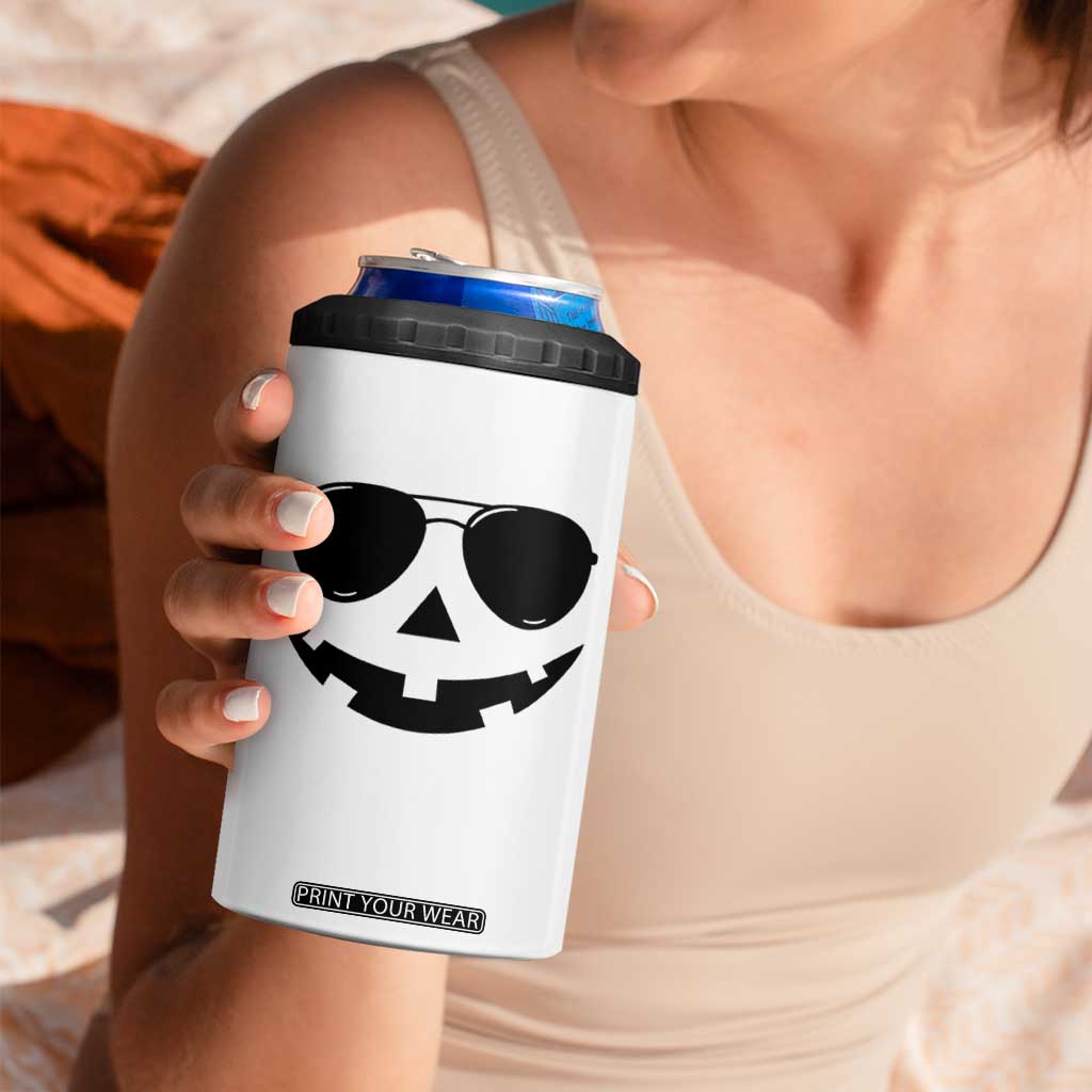 Pumpkin Face 4 in 1 Can Cooler Tumbler Vintage Jack o Lantern Jackolantern Spooky Season Halloween TS10 Print Your Wear