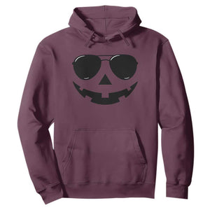 Pumpkin Face Hoodie Vintage Jack o Lantern Jackolantern Spooky Season Halloween TS10 Maroon Print Your Wear