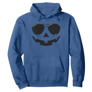 Pumpkin Face Hoodie Vintage Jack o Lantern Jackolantern Spooky Season Halloween TS10 Royal Blue Print Your Wear