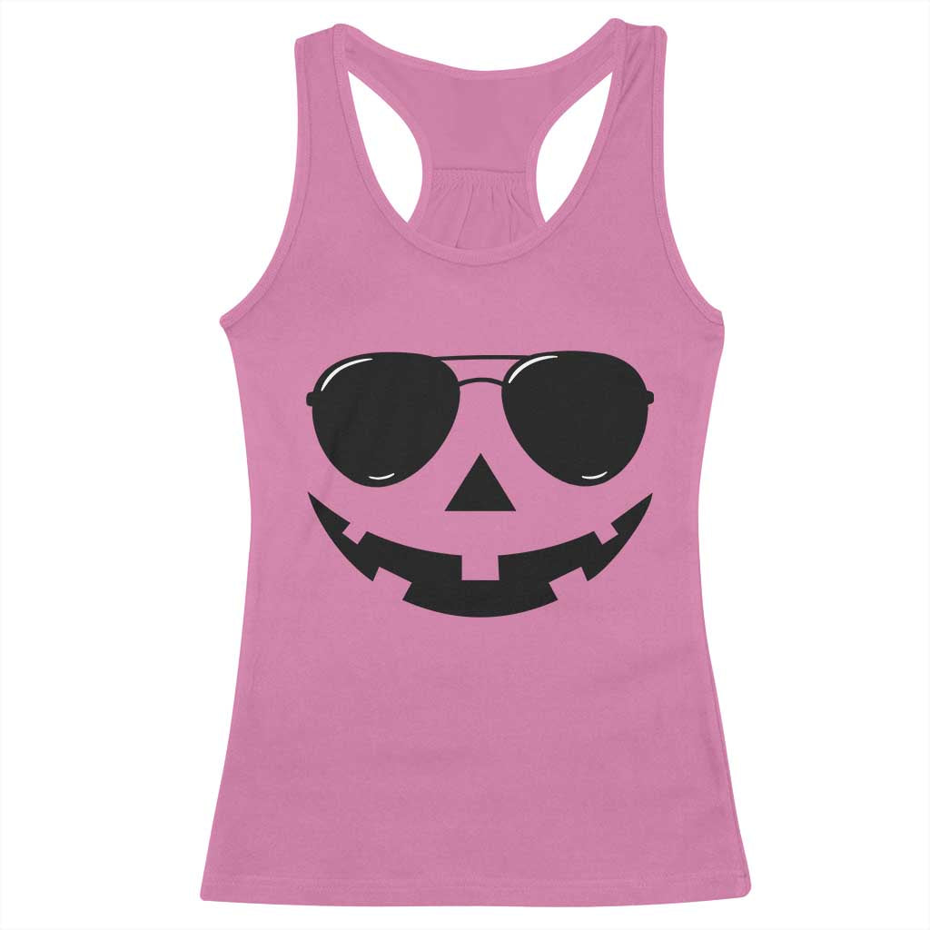 Pumpkin Face Racerback Tank Top Vintage Jack o Lantern Jackolantern Spooky Season Halloween TS10 Azalea Print Your Wear