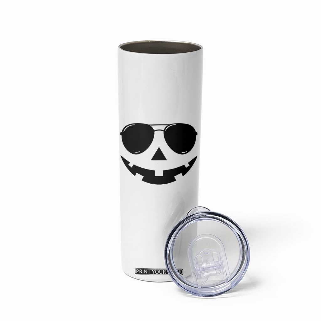 Pumpkin Face Skinny Tumbler Vintage Jack o Lantern Jackolantern Spooky Season Halloween TS10 Print Your Wear