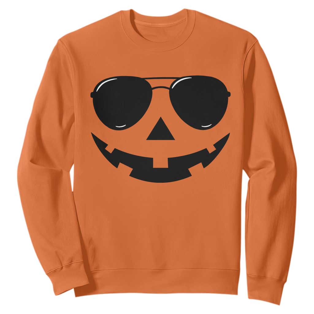 Pumpkin Face Sweatshirt Vintage Jack o Lantern Jackolantern Spooky Season Halloween TS10 Orange Print Your Wear
