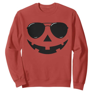 Pumpkin Face Sweatshirt Vintage Jack o Lantern Jackolantern Spooky Season Halloween TS10 Red Print Your Wear