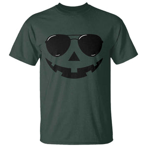 Pumpkin Face T Shirt Vintage Jack o Lantern Jackolantern Spooky Season Halloween TS10 Dark Forest Green Print Your Wear