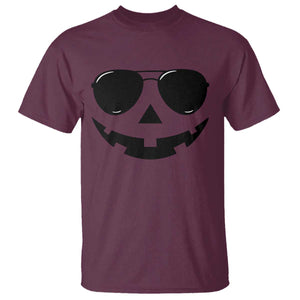 Pumpkin Face T Shirt Vintage Jack o Lantern Jackolantern Spooky Season Halloween TS10 Maroon Print Your Wear