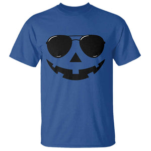 Pumpkin Face T Shirt Vintage Jack o Lantern Jackolantern Spooky Season Halloween TS10 Royal Blue Print Your Wear