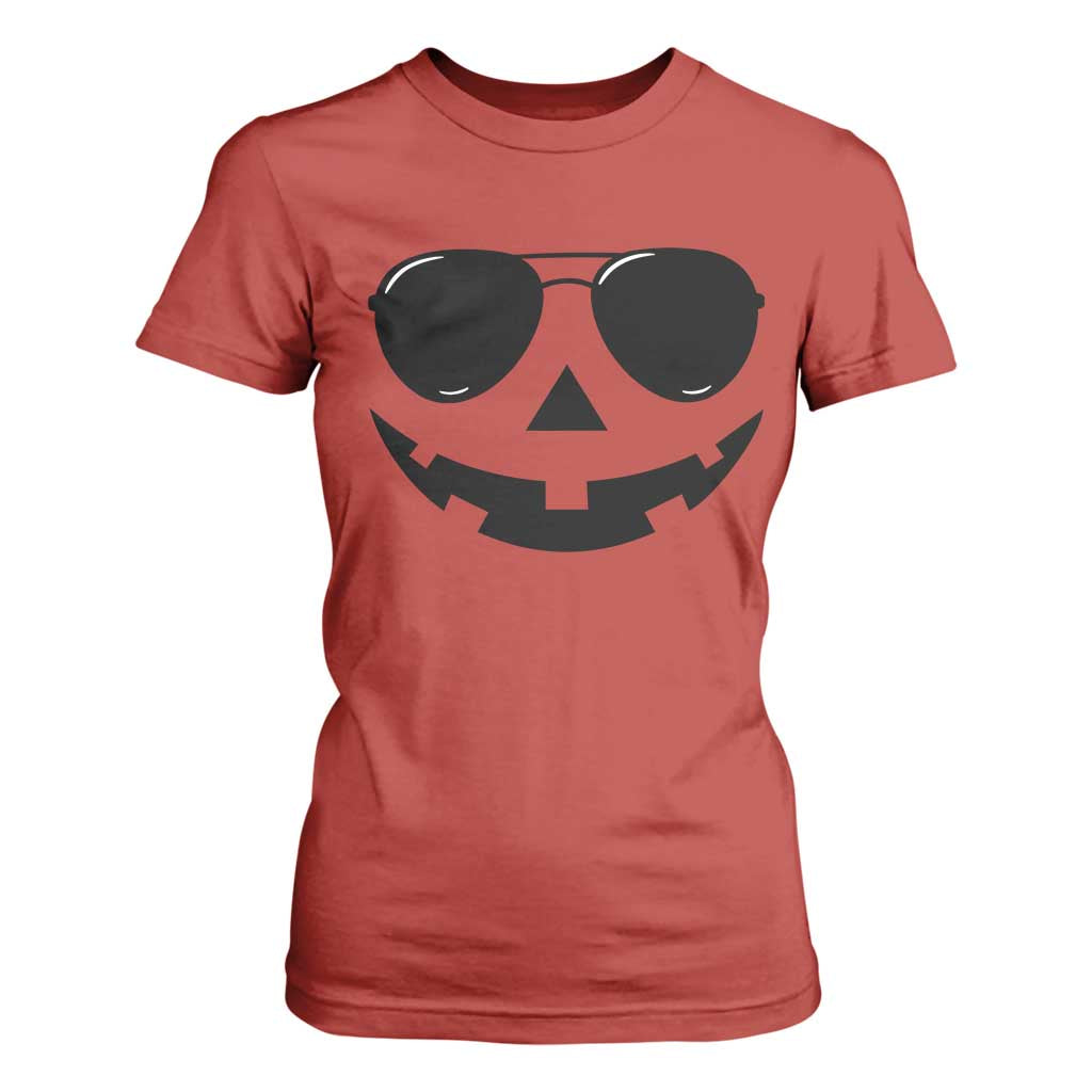 Pumpkin Face T Shirt For Women Vintage Jack o Lantern Jackolantern Spooky Season Halloween TS10 Red Print Your Wear