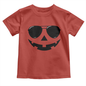 Pumpkin Face Toddler T Shirt Vintage Jack o Lantern Jackolantern Spooky Season Halloween TS10 Red Print Your Wear